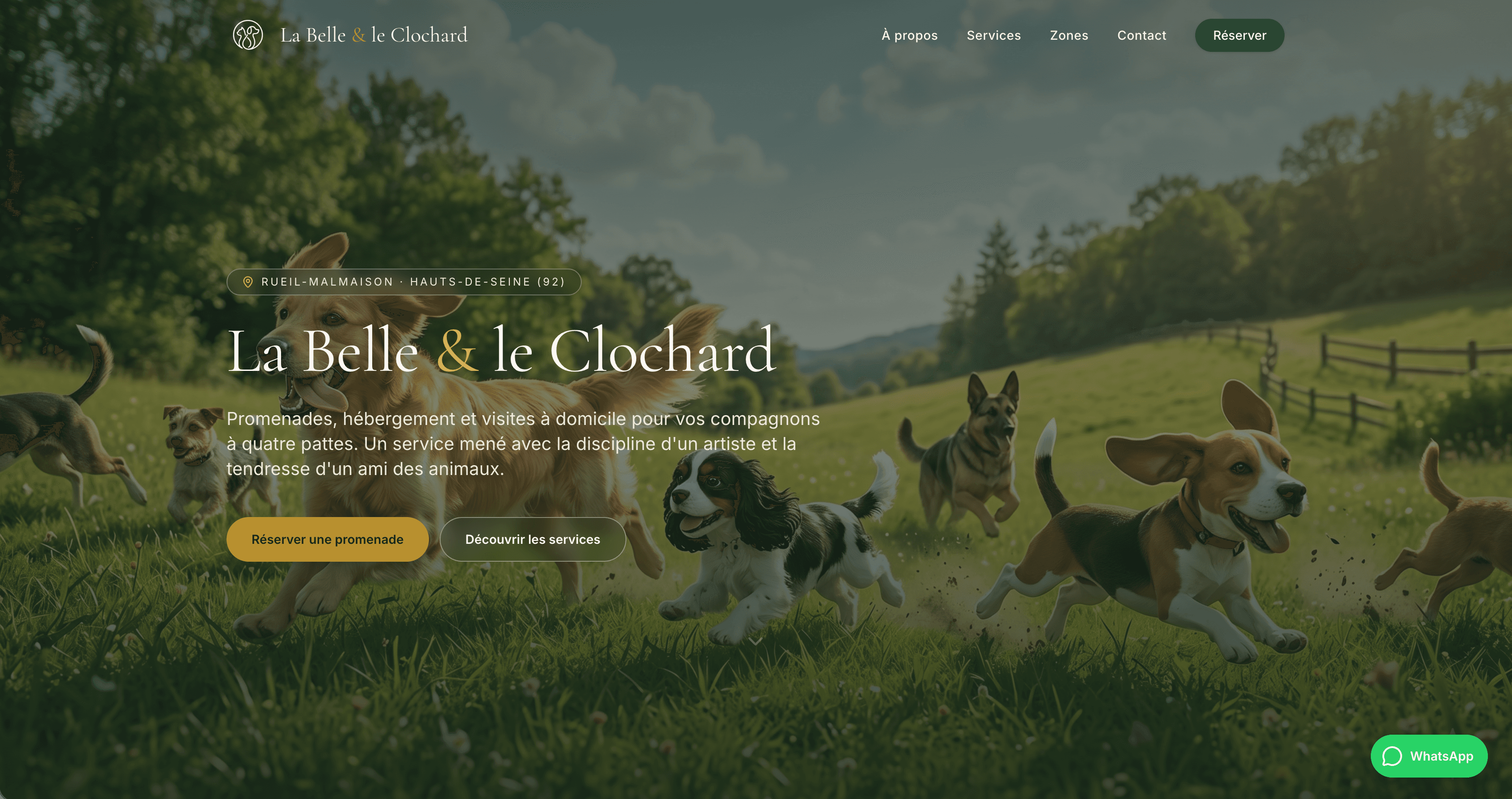 Aperçu du site La Belle et le Clochard